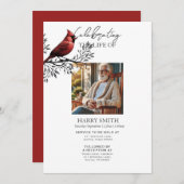 現代の植物葬儀追悼サービスe-invite 招待状 (正面/裏面)