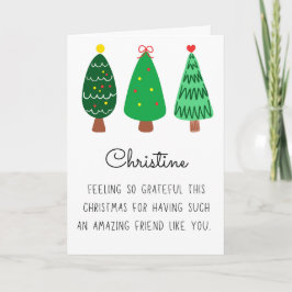 現代の楽しいクリスマス、友よ、名前を折りたたんだ シーズンカード