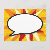 現代の楽しいコミックブックBOOM 保存日付のお知らせ ポストカード (裏面)