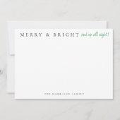 現代の楽しい誕生統計写真 シーズンカード (正面)