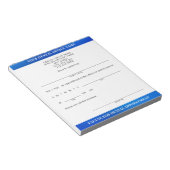 現代の歯科受診証明書 青 ノートパッド (アングル)