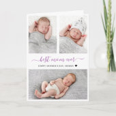 現代の母の日の写真コラージュ折りたたみカード カード (正面)