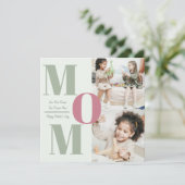 「現代の母の日の写真コラージュ | ママへの手紙 - シーズンカード (スタンド正面)