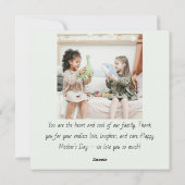 「現代の母の日の写真コラージュ | ママへの手紙 - シーズンカード (裏面)