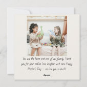  現代の母の日の写真コラージュ | MOM 文字 - シーズンカード (裏面)