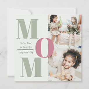 「現代の母の日フォトコラージュ MOMレター」- シーズンカード