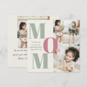 「現代の母の日フォトコラージュ | MOMレター」- シーズンカード (正面/裏面)
