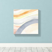 現代の波 | ニュートラル モダン ウォーターカラー キャンバスプリント (インサイチュ (ウッドフロア))