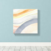 現代の波 | ニュートラル モダン ウォーターカラー キャンバスプリント (インサイチュ (ウッドフロア))