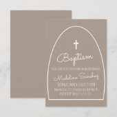 現代の洗礼アーチ赤ちゃんの献堂招待状 招待状 (正面/裏面)