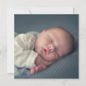 現代の洗礼 かわいい コミックブック フォト 招待状 (裏面)