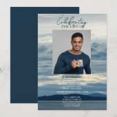 現代の海岸葬儀追悼式 招待状 (正面/裏面)