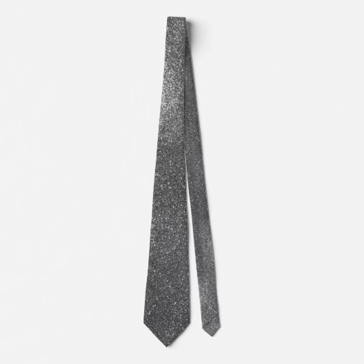 現代の父の日ウェディングシルバーグリッター輝く ネクタイ (正面)