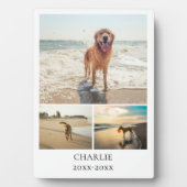 現代の犬のための特別なメモリアル　ペット写真コラージュ フォトプラーク (正面)
