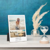 現代の犬のための特別なメモリアル　ペット写真コラージュ フォトプラーク (側面)