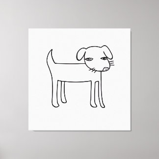 現代の犬のイラスト キャンバスプリント