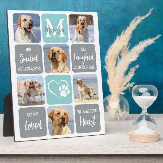 現代の犬の追悼 ペットロス カスタム カラフル フォト フォトプラーク (側面)