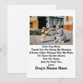 現代の犬好きな母親のための母の日写真 シーズンカード (正面/裏面)