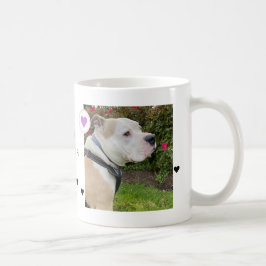 現代の犬2枚の写真ハート 名前 コーヒーマグカップ