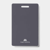現代の病院スタッフ用IDカード 登録看護師 バッジ (裏面)