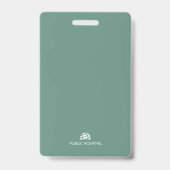 現代の病院スタッフ用IDカード 登録看護師 バッジ (裏面)