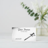 現代の白黒のタトゥーアーティスト 名刺 (スタンド正面)