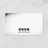 現代の白黒のタトゥーアーティスト 名刺 (裏面)