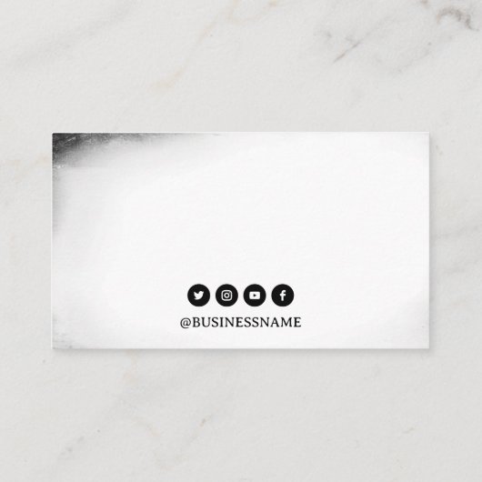 現代の白黒のタトゥーアーティスト 名刺 (裏面)