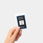 現代の社員名ロゴバーコードID バッジ (手持ち)