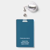 現代の社員証 名前 写真 バッジ (裏面(伸縮クリップ))