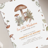 現代の秋のポルチーニ茸の森の誕生日 招待状