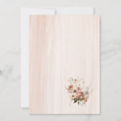 現代の秋の恋愛ベビーシャワー 招待状 (裏面)