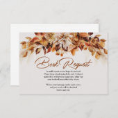 現代の秋の花と葉の写真集お願いします エンクロージャーカード (正面/裏面)