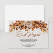 現代の秋の花と葉の本のご依頼 エンクロージャーカード (正面/裏面)