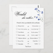 現代の結婚前お茶会ゲーム, 花嫁が誰が一番知っている？ ポストカード (正面/裏面)