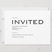 現代の結婚式お知らせカード 招待状 (正面)