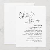 現代の結婚式での秘密の挙式を祝いましょう 招待状 (正面/裏面)