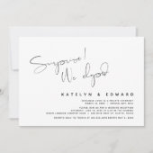 現代の結婚式での秘密の挙式、サプライズ！私たち式をあげちゃいました 招待状 (正面)