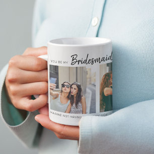 現代の結婚式のお伴いにしてくれる? フォトコラージュ コーヒーマグカップ
