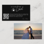 現代の結婚式の写真をシェアしよう 愛のQRコード エンクロージャーカード (正面/裏面)