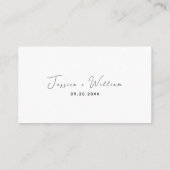 現代の結婚式の写真、またはなかったことのQRコード エンクロージャーカード (裏面)