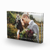 現代の結婚式の花嫁と新郎 フォトブロック (右)