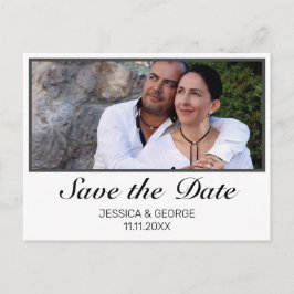 現代の結婚式のSave the Date招待状の写真 ポストカード