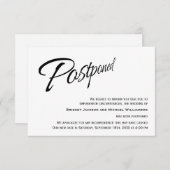 現代の結婚式延期のお知らせ - 新しい日程 セーブザデート (正面/裏面)