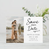 現代の結婚式　もう一度Save our Date 招待状 (スタンド正面)