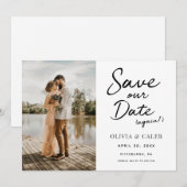 現代の結婚式　もう一度Save our Date 招待状 (正面/裏面)