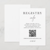 現代の結婚登録情報同封スキャンQR エンクロージャーカード (正面/裏面)