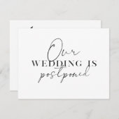 現代の結婚計画変更 ウェディング延期のお知らせ 案内状 (正面/裏面)