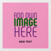 現代の編集可能なかわいいホットピンクのイメージテキストテンプレート ウィンドウサイン (シート)