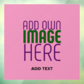 現代の編集可能なかわいいホットピンクのイメージテキストテンプレート ウィンドウサイン (シート3)